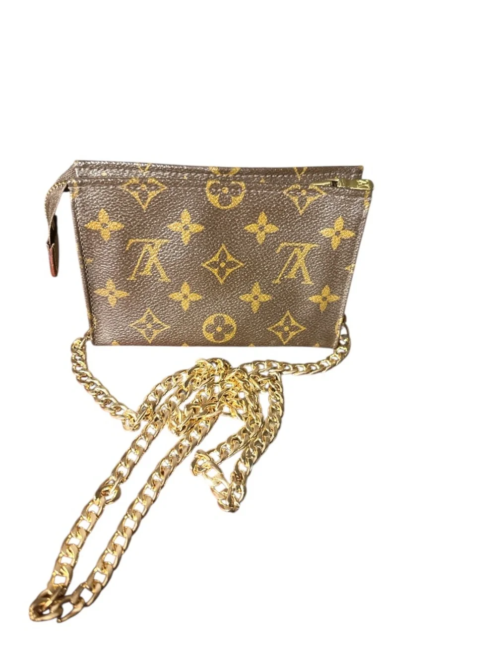 Auth Louis Vuitton Poche Toilette 15 Cosmetic Pouch Monogram